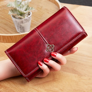 Portefeuille femme long vintage  cuir PU