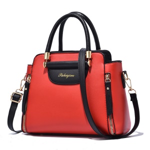 Sac à main pour femmes avec fermeture éclair en cuir PU