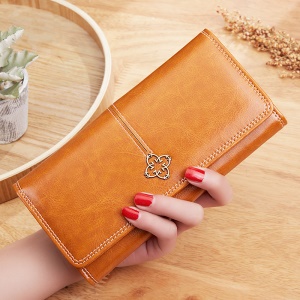 Portefeuille femme long vintage  cuir PU
