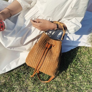 Sac à main pour femme en paille à une épaule
