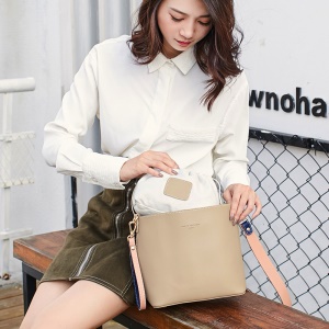 Sac à bandoulière en cuir PU simple pour femmes