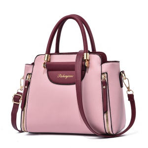 Sac à main pour femmes avec fermeture éclair en cuir PU