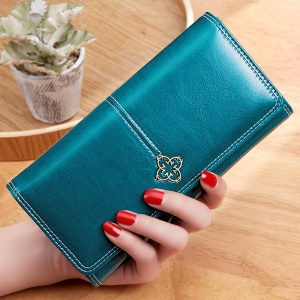 Portefeuille femme long vintage  cuir PU