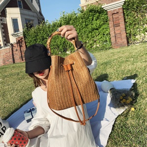 Sac à main pour femme en paille à une épaule