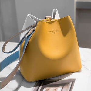 Sac à bandoulière en cuir PU simple pour femmes