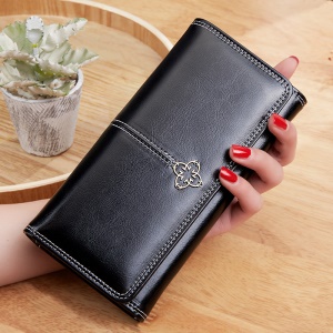 Portefeuille femme long vintage  cuir PU