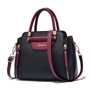 Sac à main pour femmes avec fermeture éclair en cuir PU