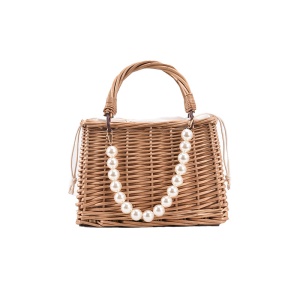 Sac à main pour femme avec ruban de paille