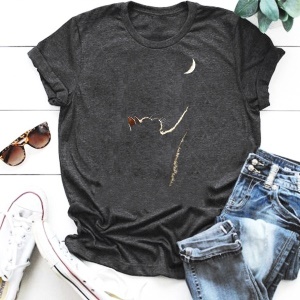 T-shirt femme à cou rond