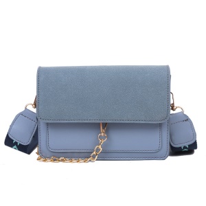Sac à bandoulière pour femme en cuir PU simple et résistant au frottement