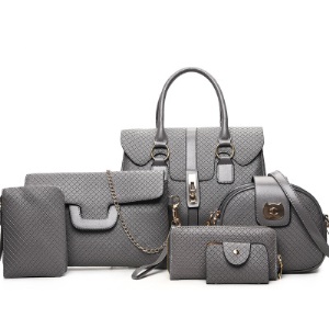 Ensemble de sac à main Trousse Porte monnaie en cuir 5 pcs