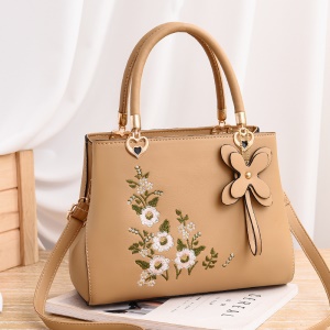Sac à main brodé en cuir PU