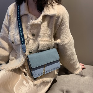 Sac à bandoulière pour femme en cuir PU simple et résistant au frottement