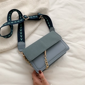 Sac à bandoulière pour femme en cuir PU simple et résistant au frottement