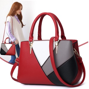 Sac à main pour femme en cuir avec  combinaison de 04 couleurs