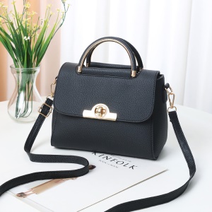 Sac à bandoulière en cuir PU Litchi résistant à la friction