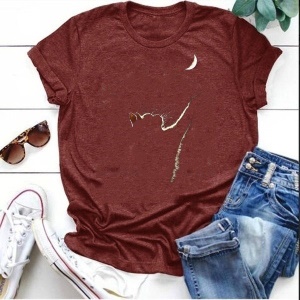T-shirt femme à cou rond
