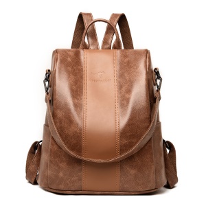 Sac à dos et bandoulière femme  en cuir avec logo en motif kangourou