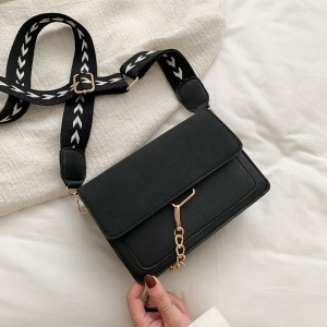 Sac à bandoulière pour femme en cuir PU simple et résistant au frottement