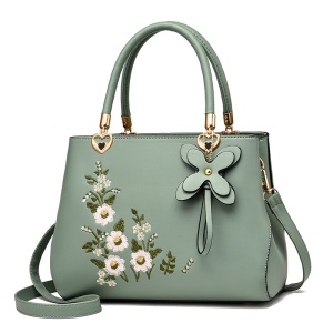 Sac à main brodé en cuir PU