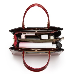 Sac à main pour femmes en cuir verni brillant et lisse