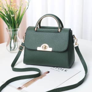 Sac à bandoulière en cuir PU Litchi résistant à la friction