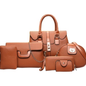 Ensemble de sac à main Trousse Porte monnaie en cuir 5 pcs