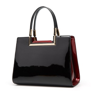 Sac à main pour femmes en cuir verni brillant et lisse