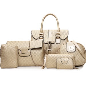 Ensemble de sac à main Trousse Porte monnaie en cuir 5 pcs