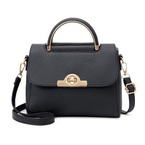 Sac à bandoulière en cuir PU Litchi résistant à la friction