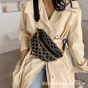 Sac à bandoulière pour femme en forme de coquille PU cuir M rayures