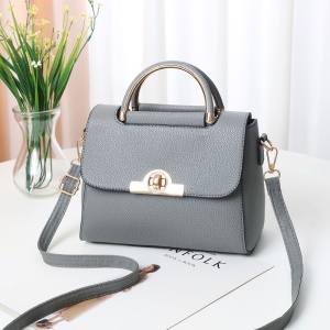 Sac à bandoulière en cuir PU Litchi résistant à la friction