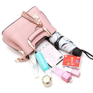 Sac à bandoulière pour les femmes Pendentif chat simple PU cuir