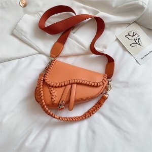 Sac à bandoulière femme en forme de selle PU cuir vintage