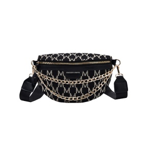 Sac à bandoulière pour femme en forme de coquille PU cuir M rayures