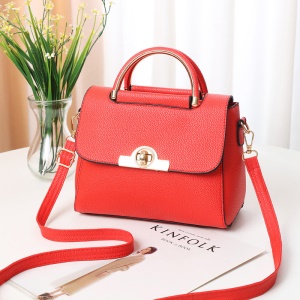 Sac à bandoulière en cuir PU Litchi résistant à la friction