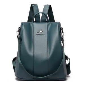 Sac à dos et bandoulière femme  en cuir avec logo en motif kangourou