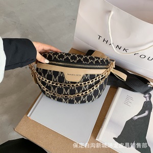Sac à bandoulière pour femme en forme de coquille PU cuir M rayures