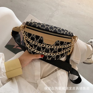 Sac à bandoulière pour femme en forme de coquille PU cuir M rayures