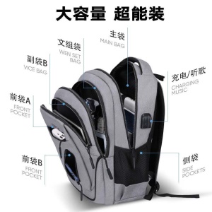 Sac à dos multifonction pour hommes à  grande capacité  résistant à la friction