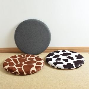 Coussin rond amovible en coton lavable