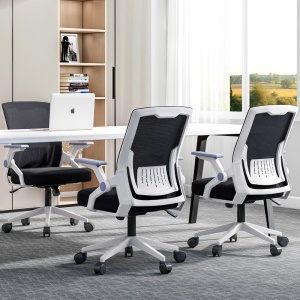Chaise mobile pivotante élévatrice avec accoudoirs réglables, dossier en fibre synthétique ultra résistante