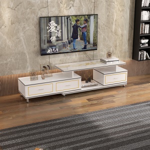 Meuble de télévision peint en haute lumière UV 3D niveau supérieur vitré