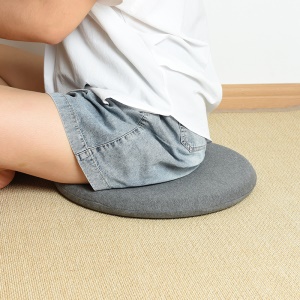 Coussin rond amovible en coton lavable