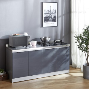 Évier rangement armoire tout-en-un en acier inoxydable