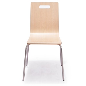 Chaise en bois support métallique à grande résistance