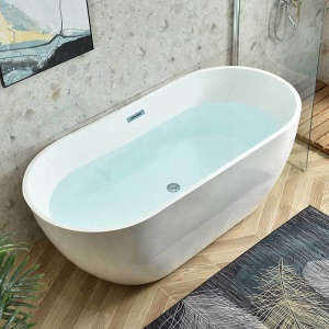 Baignoire Acrylique auto stable Ovale Unibloc