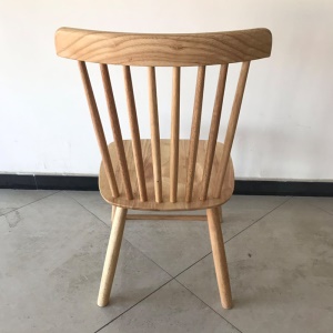 Chaise de salle à manger en bois massif avec dossier