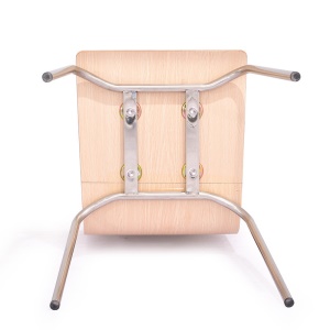 Chaise en bois support métallique à grande résistance