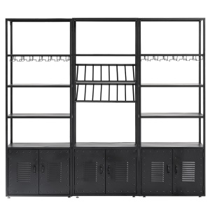 Armoire à vin multiniveau en fer forgé